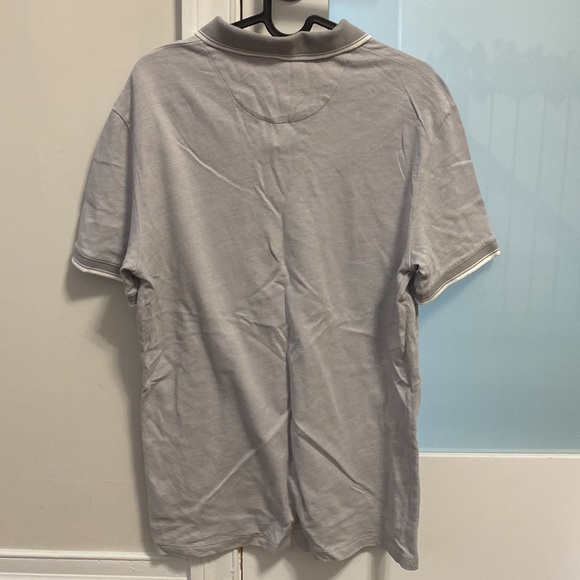 RW&Co Mens Gray Short Sleeve Polo with White Detailing - Picture 5 of 5